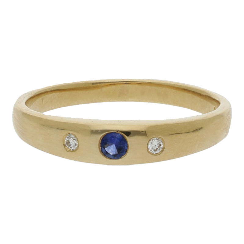 Safir Brillant Ring/Anfertigung mit Zertifikat