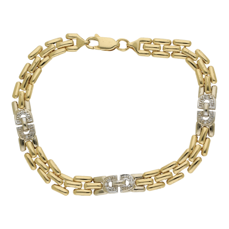 Diamant Armband 19 cm Länge 585/ 14 K Gold