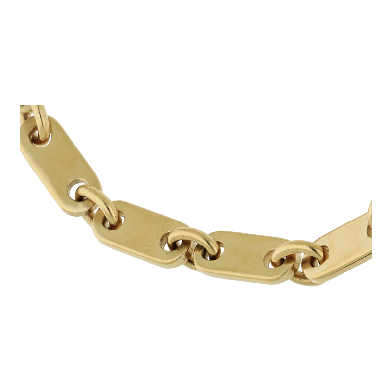 Platten Armband L 22 cm B 5,3 mm  585/ 14 K Gold