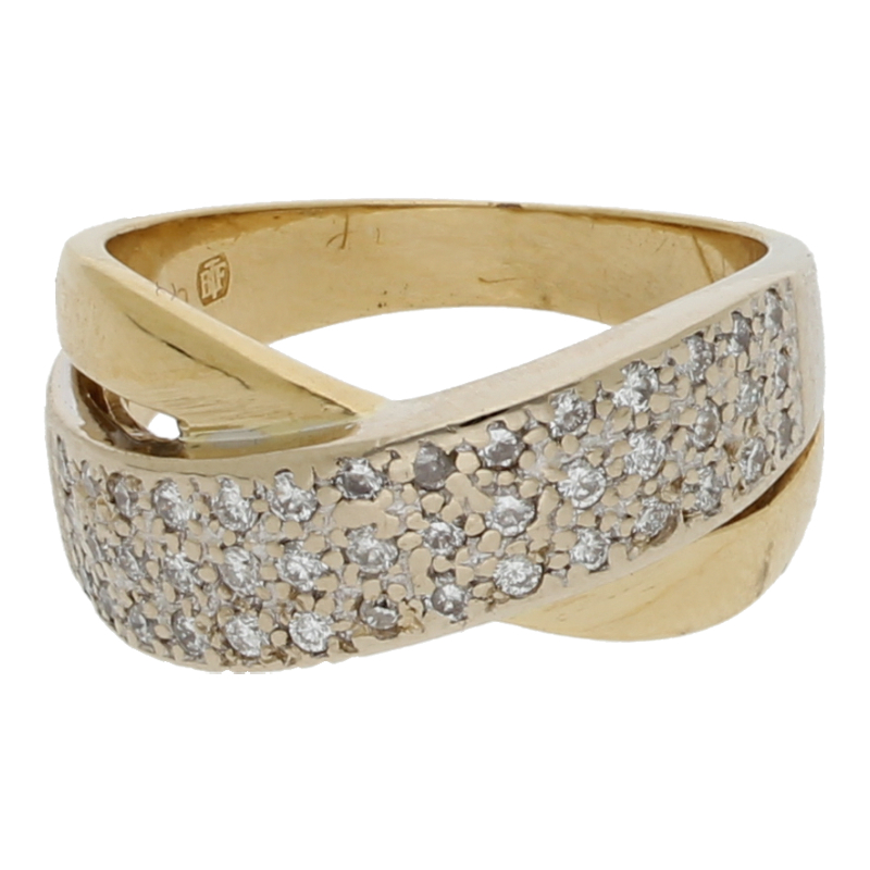 Diamantring 750 /18 K Gelbgold Brillant Bandring