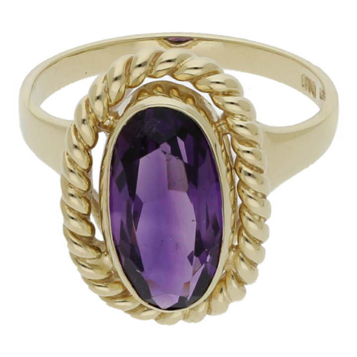 Amethyst Ring 585/ 14 K Gold