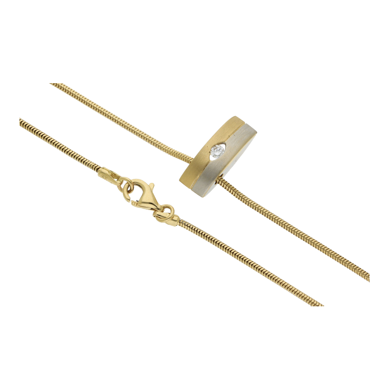 Brillant Anhänger mit Kette  585/ 14 K Gold