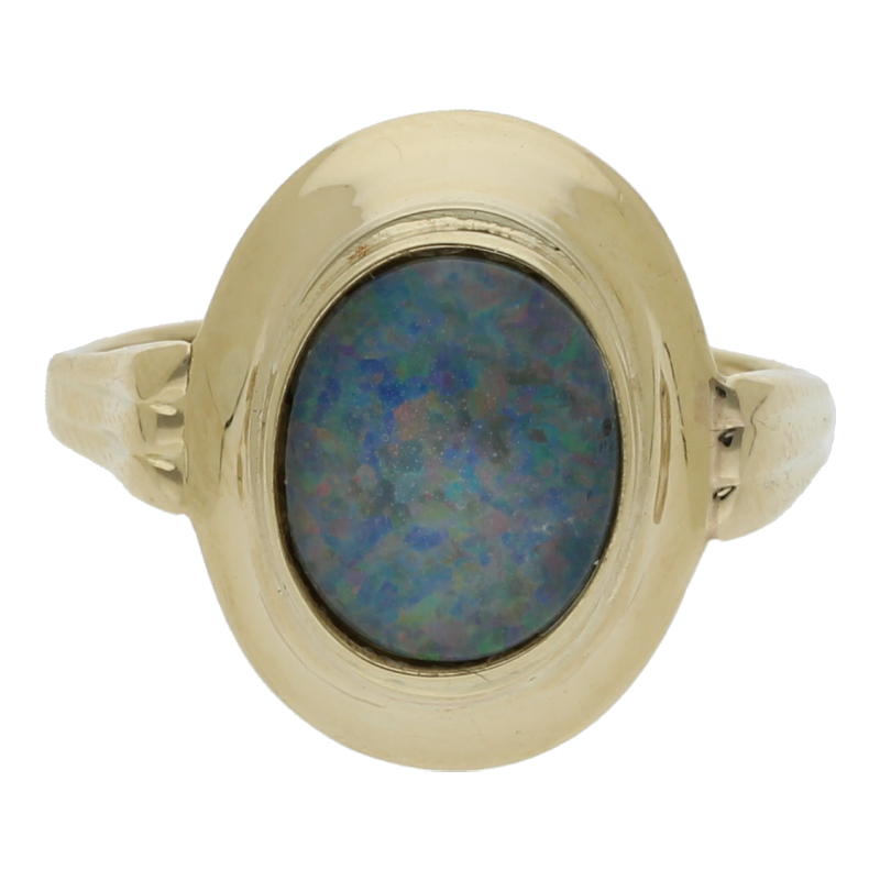 Opal Ring 585/ 14 K Gold Größe 55
