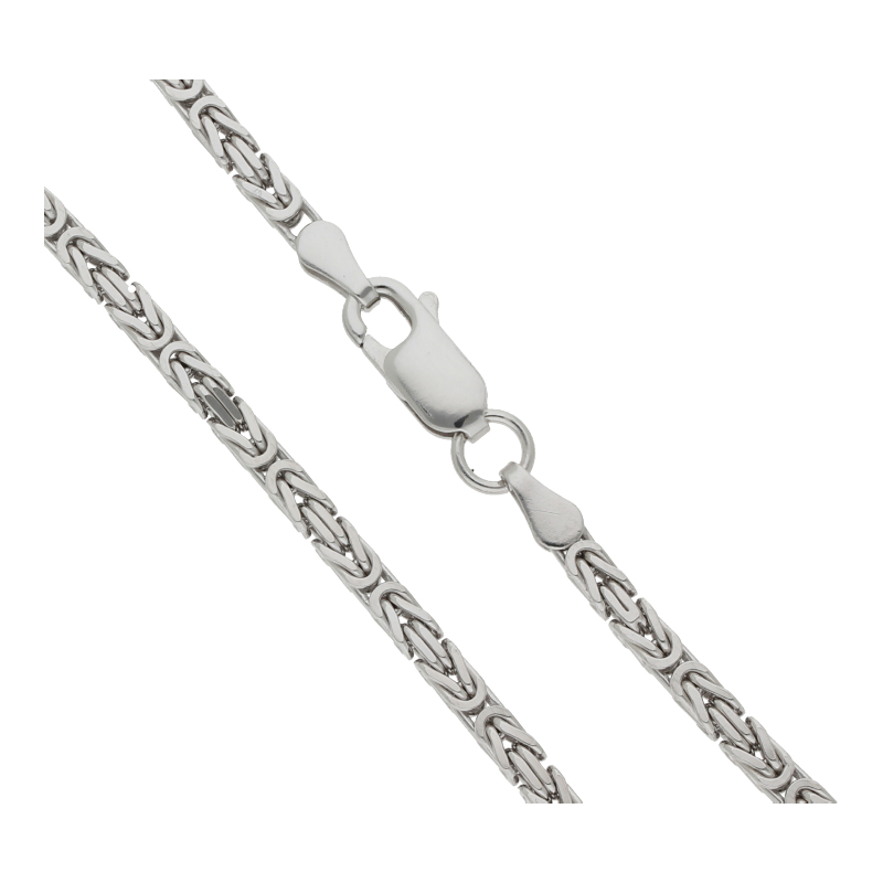 Armschmuck 925 Silber rhodiniert Königskette Breite 2,5 mm Länge 21 cm