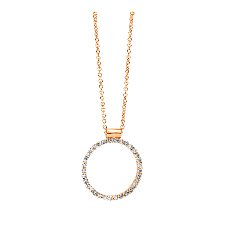 Brillant Collier 42 cm Länge 750/ 18 K Gold