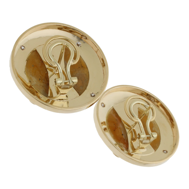 Große Mabeperl Ohrstecker m. Brillanten