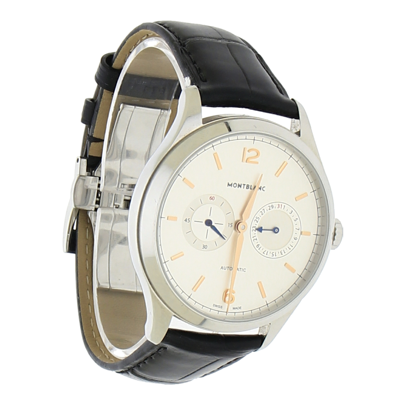 Montblanc Heritage Chronométrie Twincounter Date 114872 Edelstahl 40mm Automatik