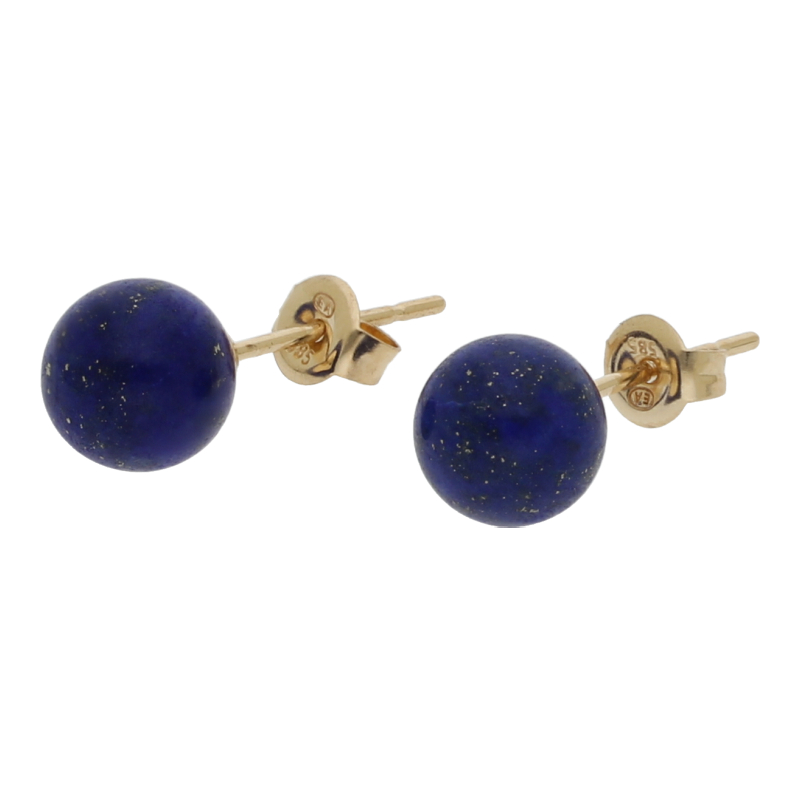 Lapis Ohrstecker 585/ 14 K Gold