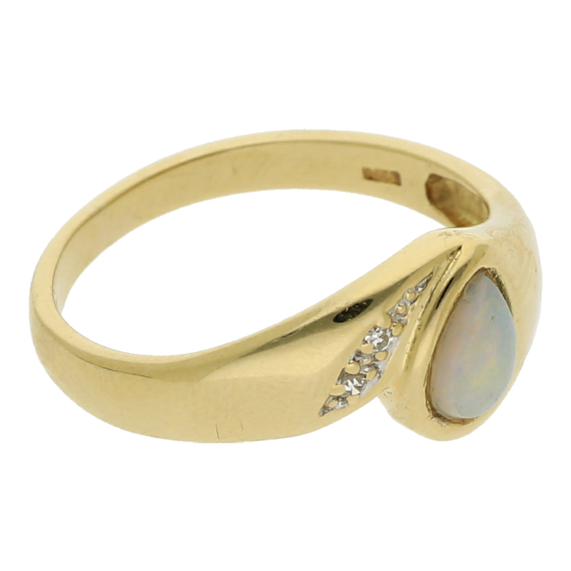 Opal Diamant Ring 585/ 14 K Gold