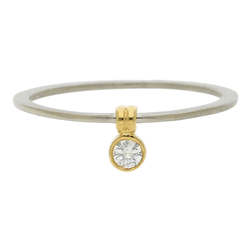 Brillant Platin Gelbgold Ring