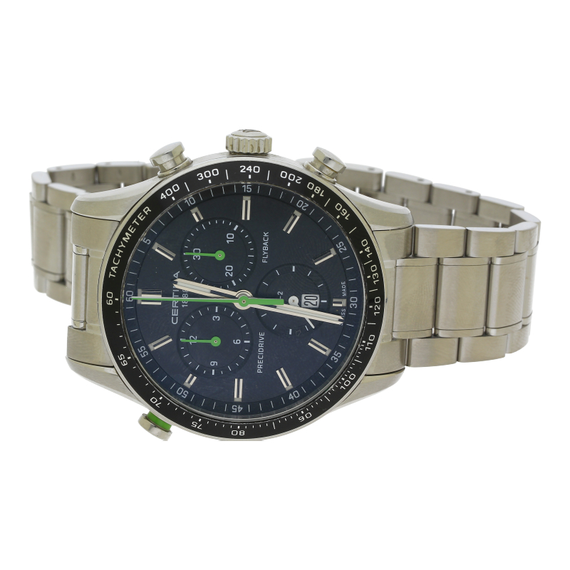 Certina DS-2 Chronograph Flyback Precidrive C024.618.11.051.02 Edelstahl 43mm Quarz 2022 Box & Papiere