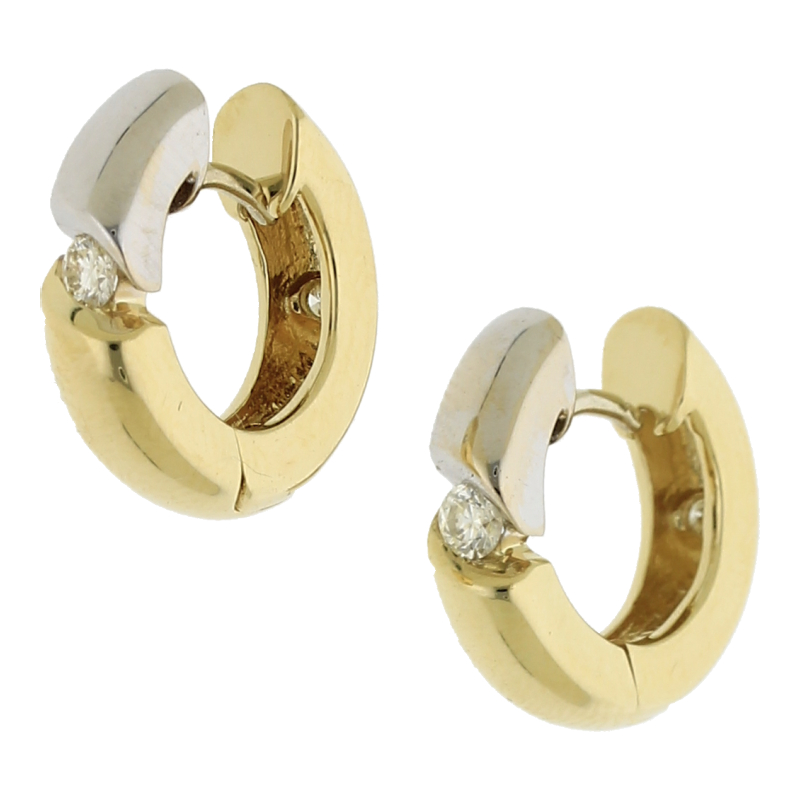Brillant Creolen 585/ 14 K Bicolor