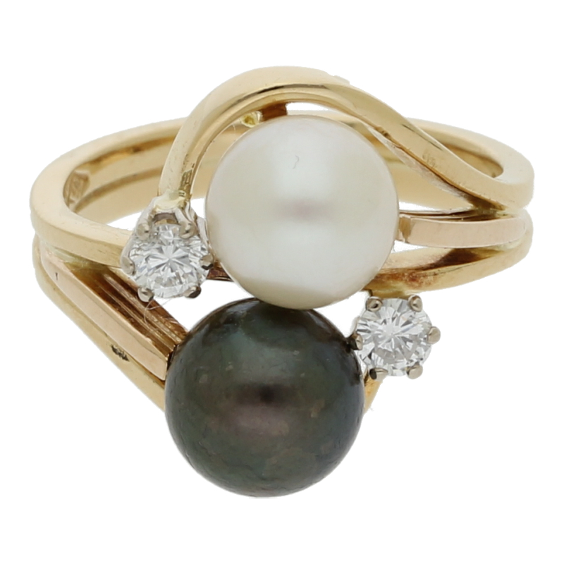 Brillant Zuchtperle Ring 750/ 18 K Gold