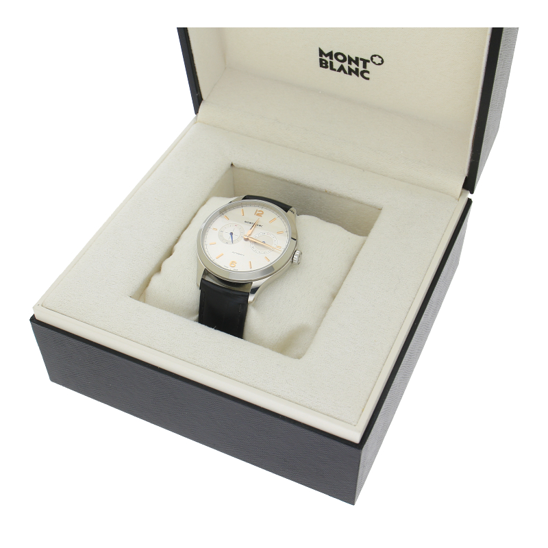 Montblanc Heritage Chronométrie Twincounter Date 114872 Edelstahl 40mm Automatik