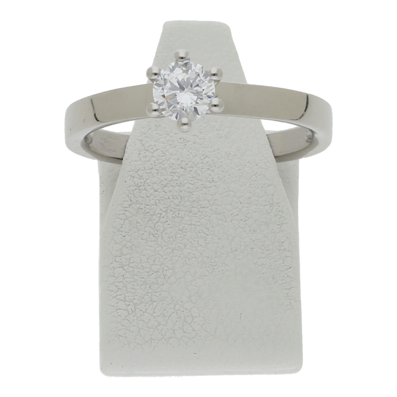 Solitär Zirkonia Ring Silber