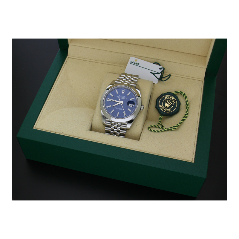 Rolex Datejust 41 M126300 Blau Jubilee Oystersteel Automatik Box Papiere 2022