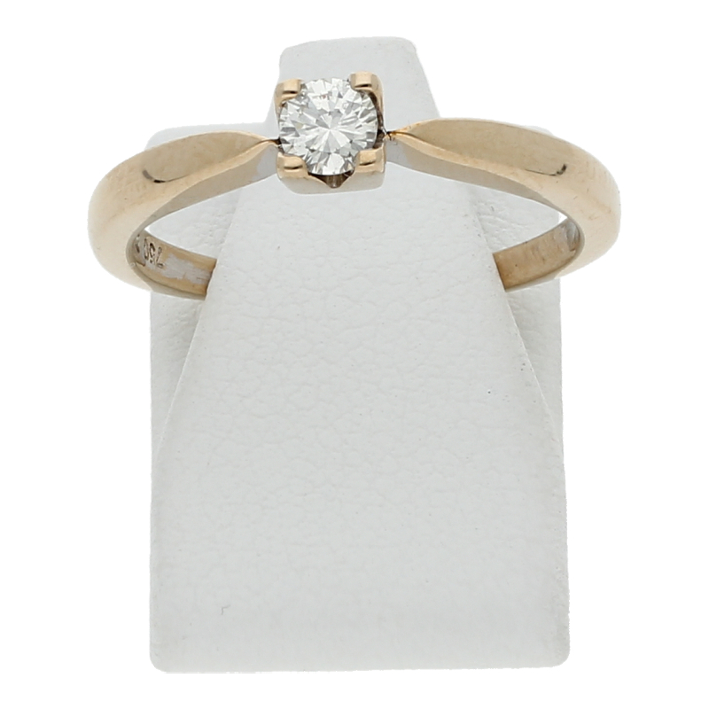 Solitär Brillant Ring 0,20 ct vs 750 Gold