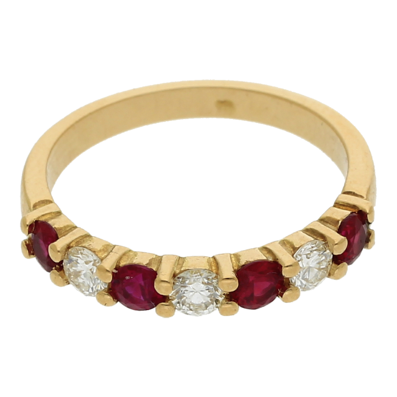 Rubin Brillant Ring 750/ 18 K Gold