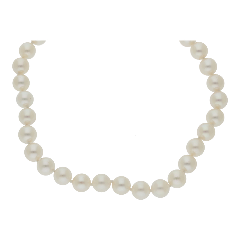 Perlencollier Gelbgold Länge 42 cm