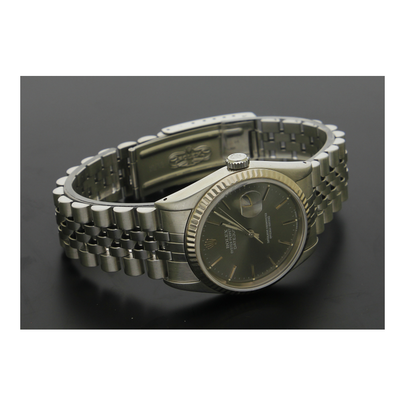 Rolex Datejust 36 16234 Stahl Weißgold 1989 Jubilé-Band reguliert