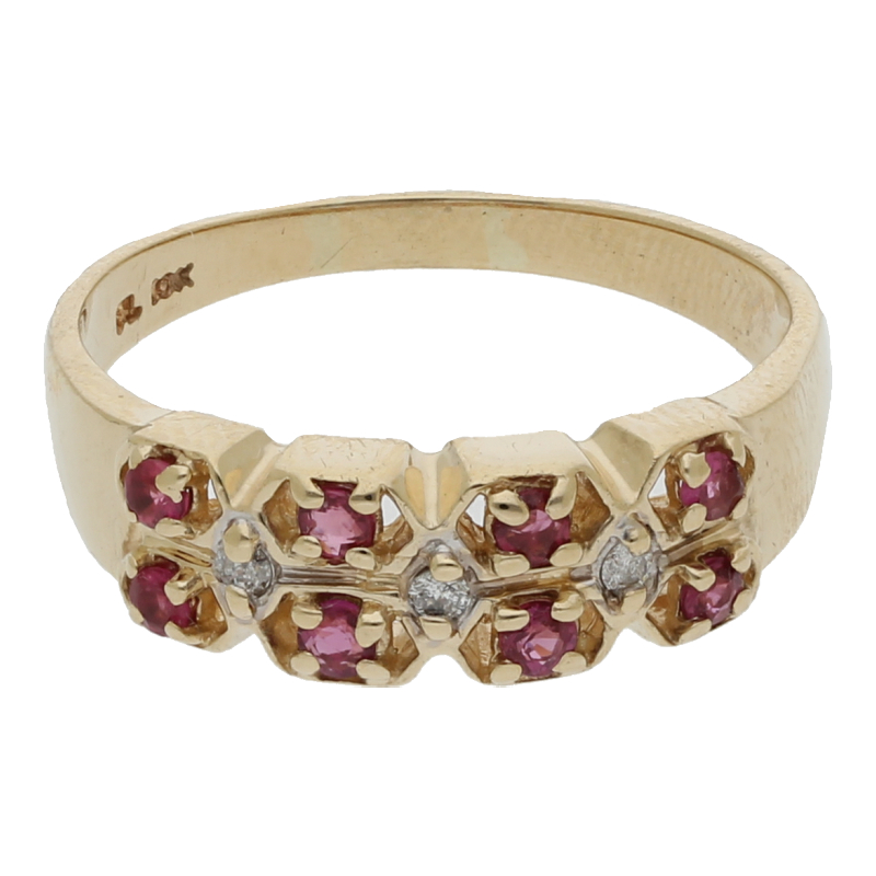 Rubin Brillant Ring 417/ 10 K Gold
