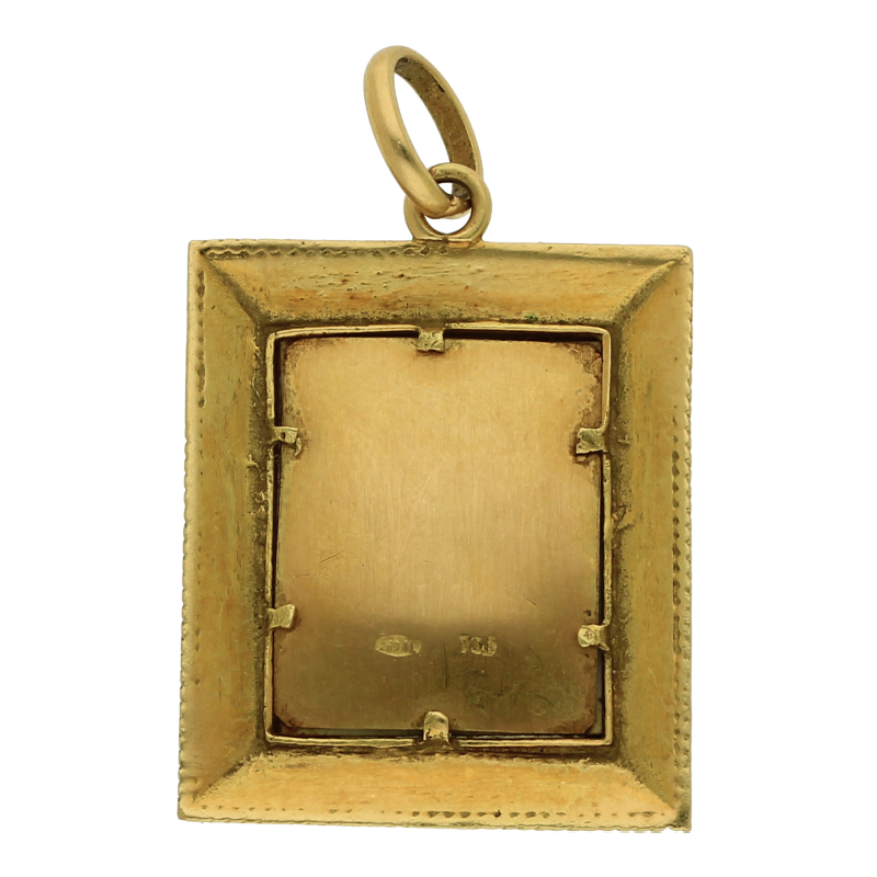 Anhänger mit Porträt 750/ 18 K Gold