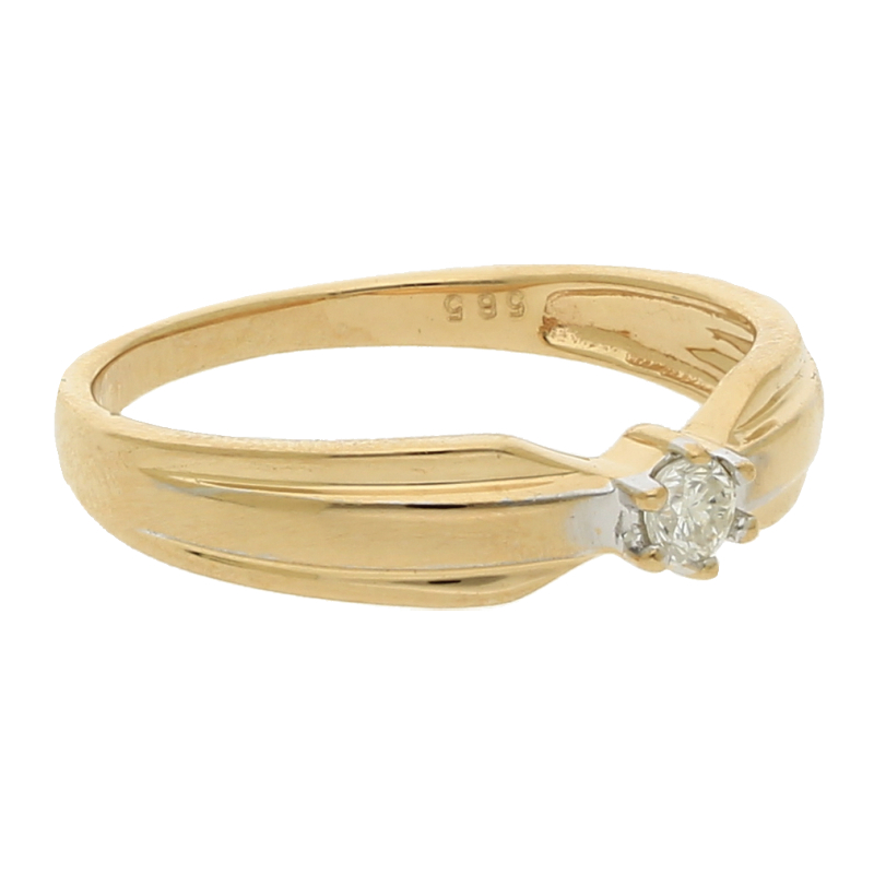 Brillant Solitär Ring 585/ 14 K Gold
