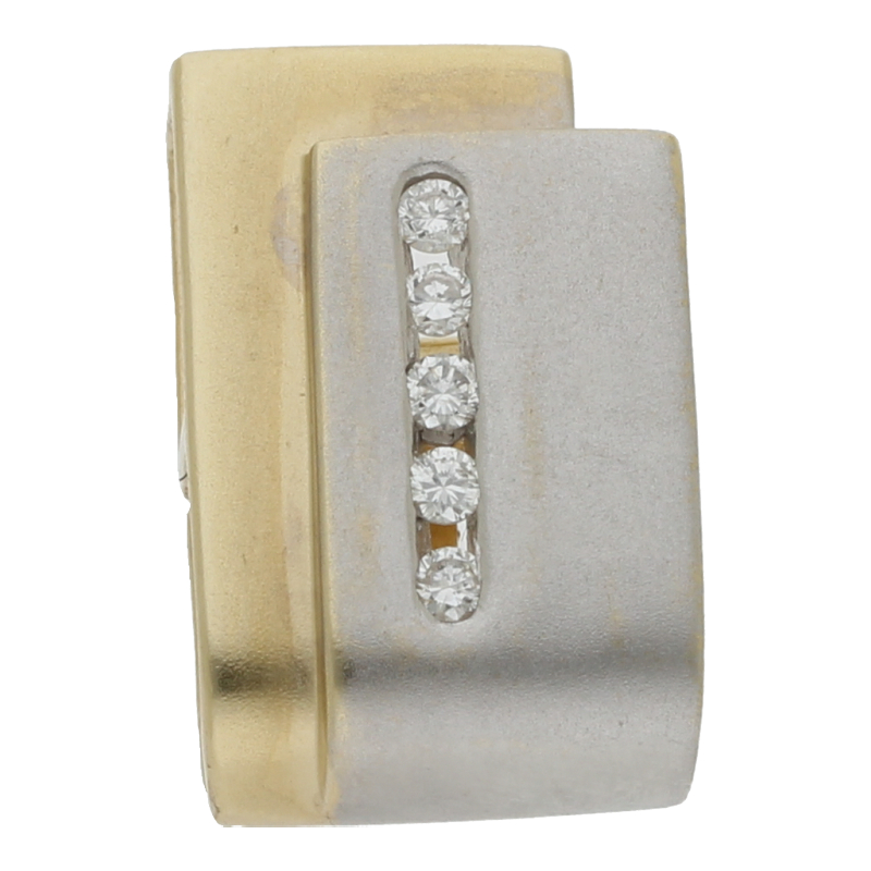 Brillant Anhänger Clip 585/ 14 K Bicolor
