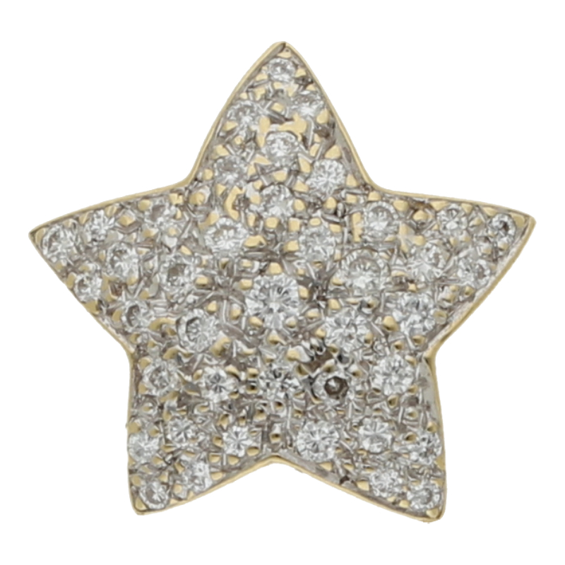 Brillant Stern Anhänger 750/ 18 K Gold