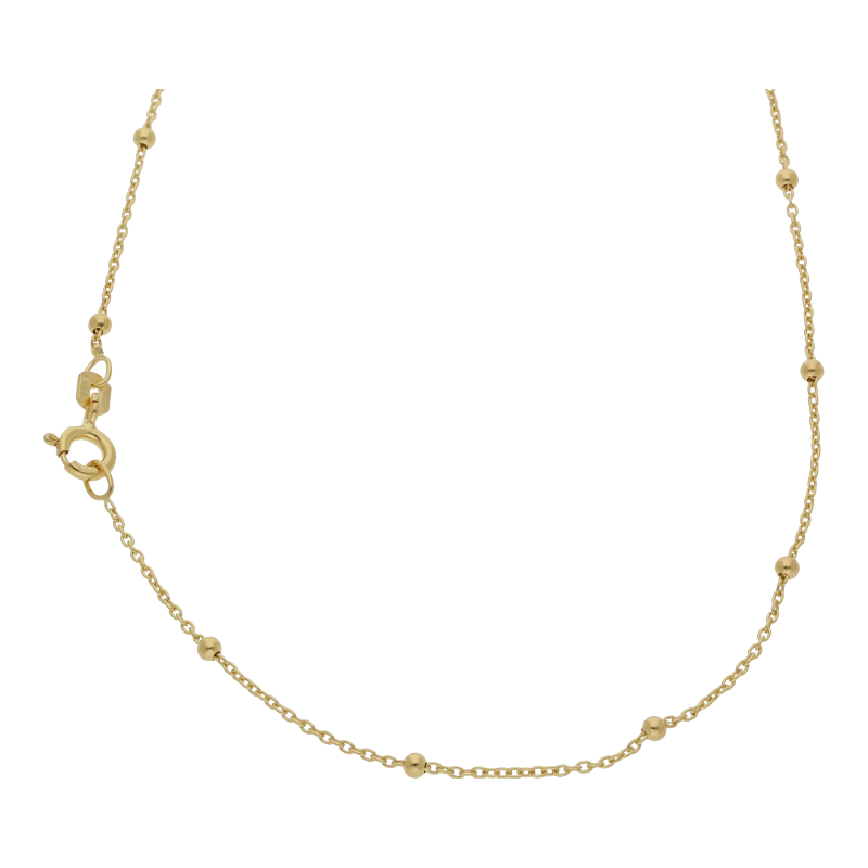 Kugelkette 925/ Silber vergoldet 42 cm Länge
