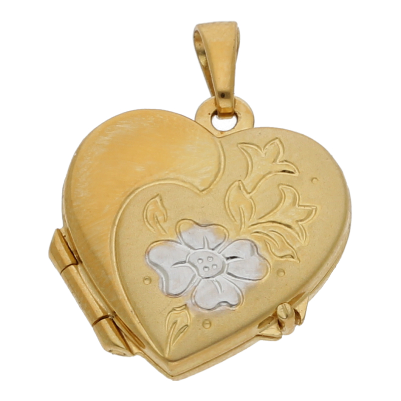 Herz Medallion Anhänger 333/ 8 K Gold