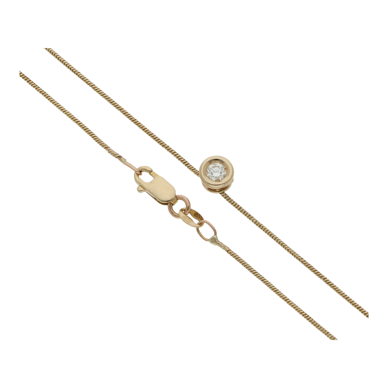 Solitär Brillant Collier 585/14 K, Wert ca. 850 Euro