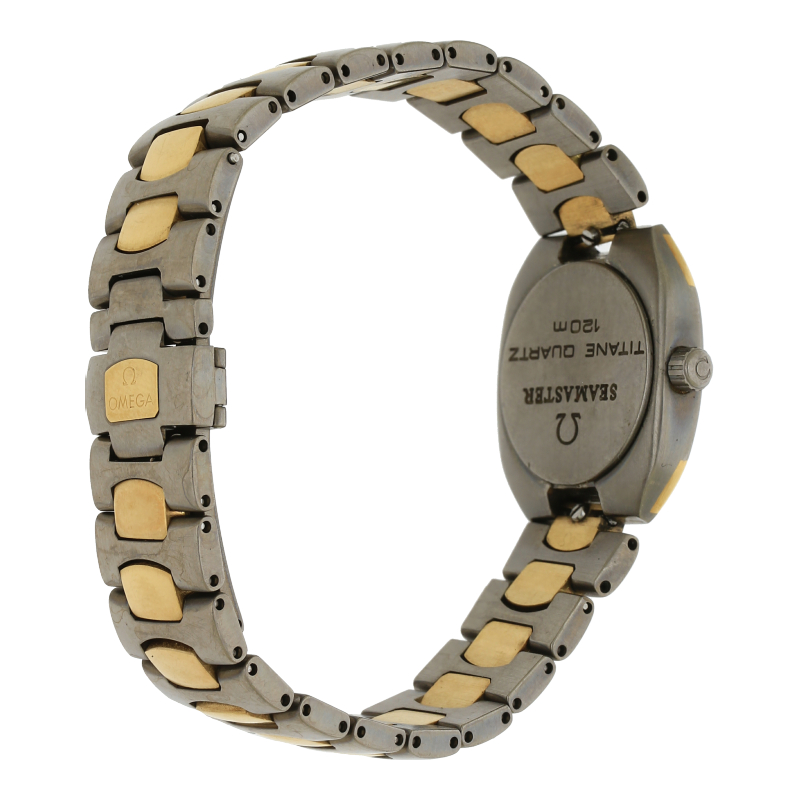 Omega Seamaster Polaris Lady 5960053 Titan 750 Gold Diamanten Vintage Quarz Sammleruhr