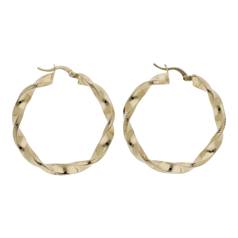 Kordelcreolen 585 Gold 36 mm