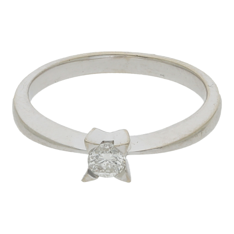Solitärring Weißgold