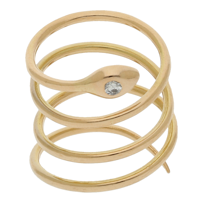 Schlangenring mit Brillant