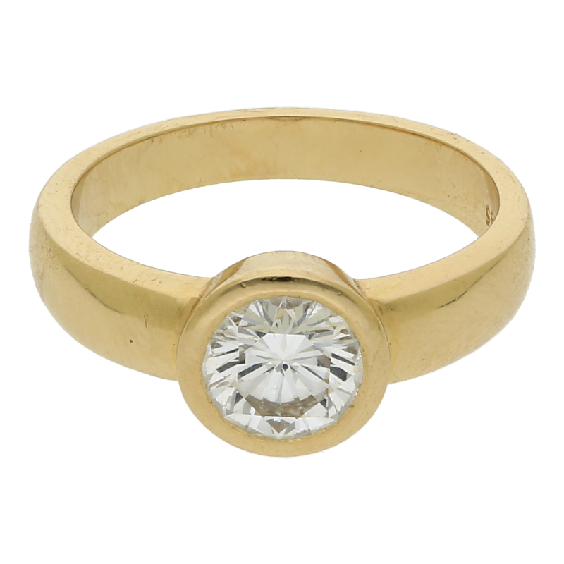 Solitär Brillant Ring/ 1,2 ct  mit Expertise