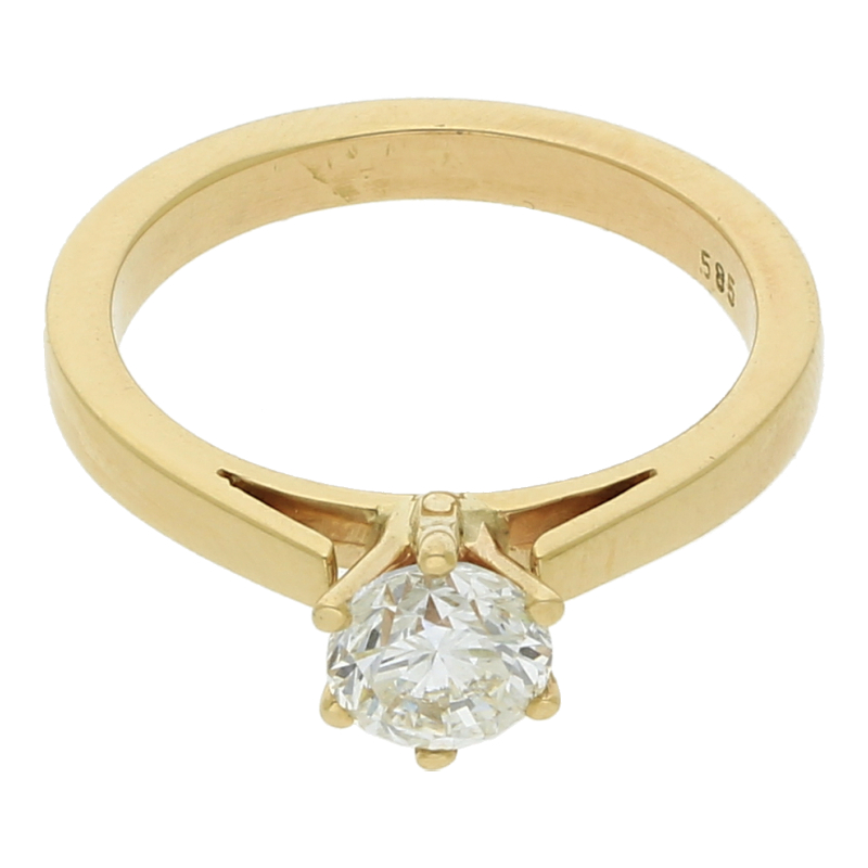 Einkaräter Solitär Ring/ Gutachten 9.800€