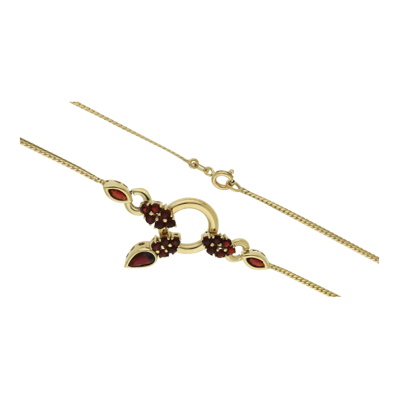 Granat Collier 45 cm Länge 333/ 8 K Gold