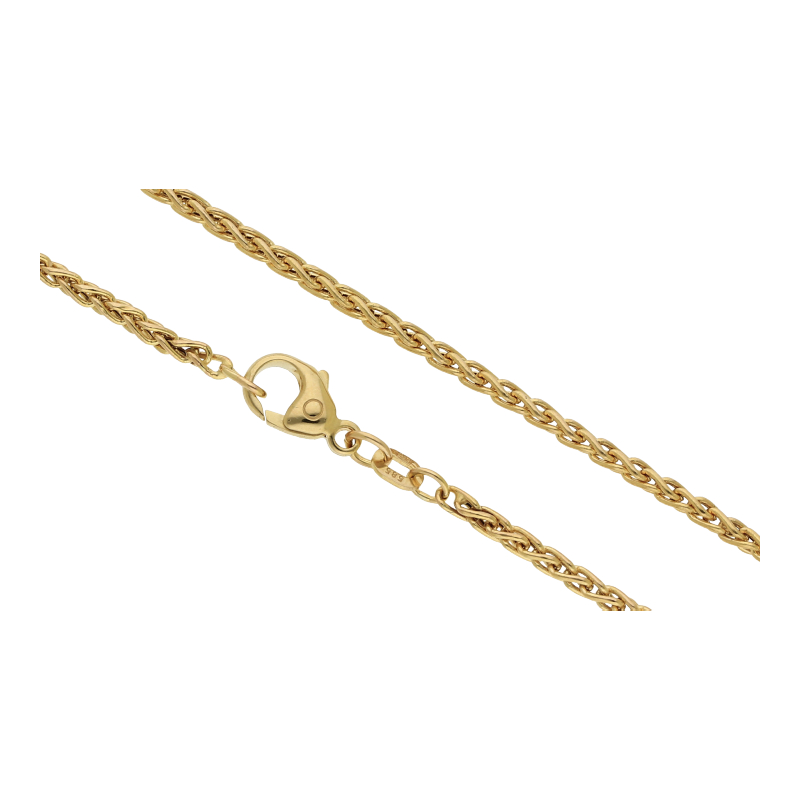 Halskette 585/14 K Gelbgold Zopfkette Breite 2,2 mm Länge 45 cm