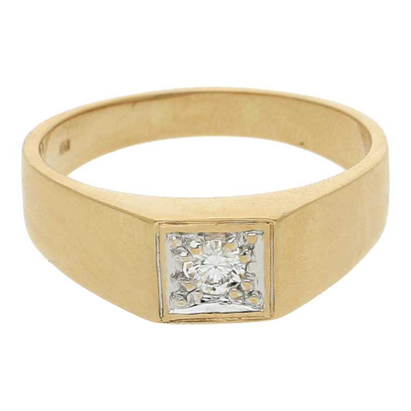 Herrren Solitär Brillant Ring, Viertelkaräter