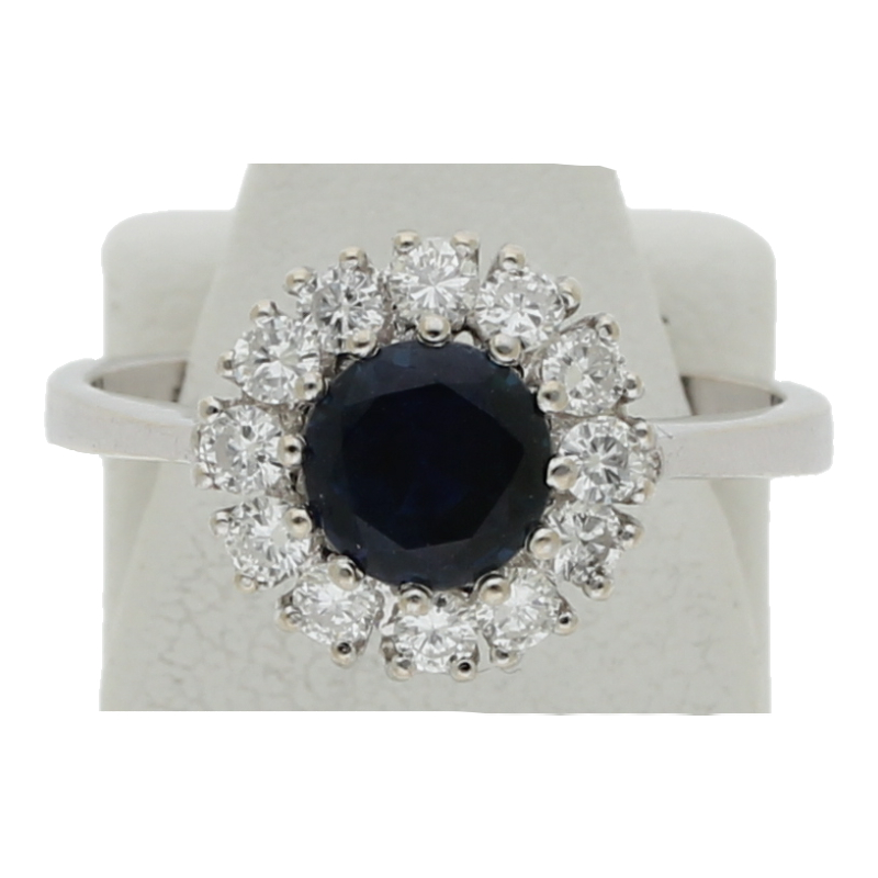 Saphir Brillant Ring 585/ 14 K Gold