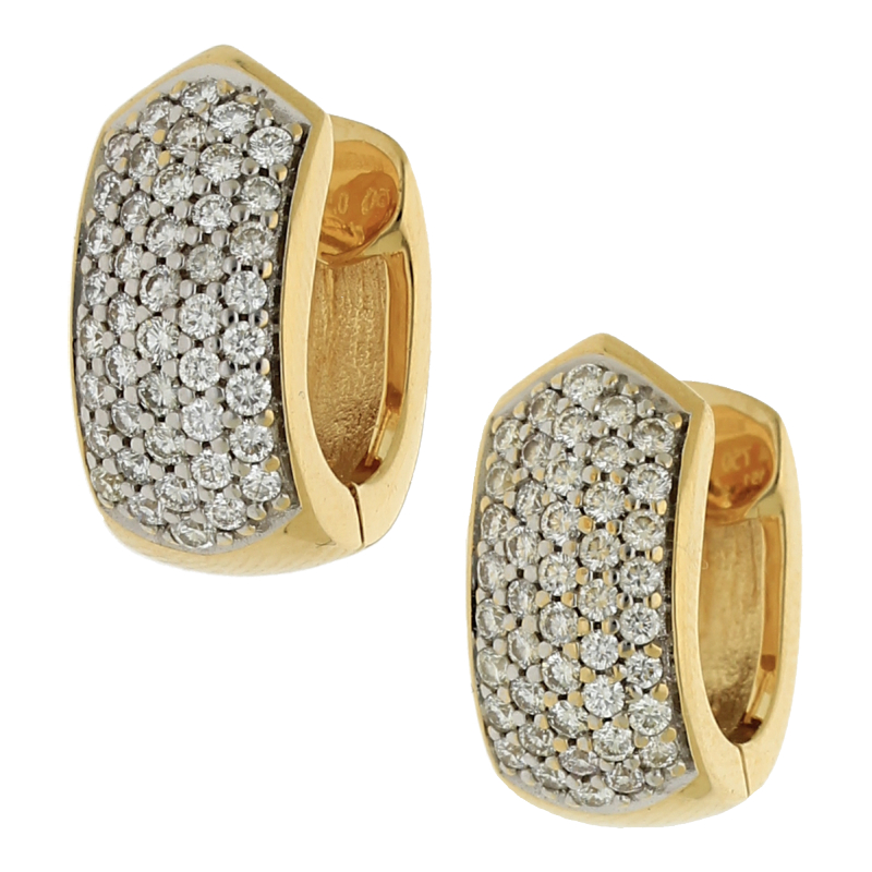 Brillant Creolen 1 ct 750/ 18 K Gold