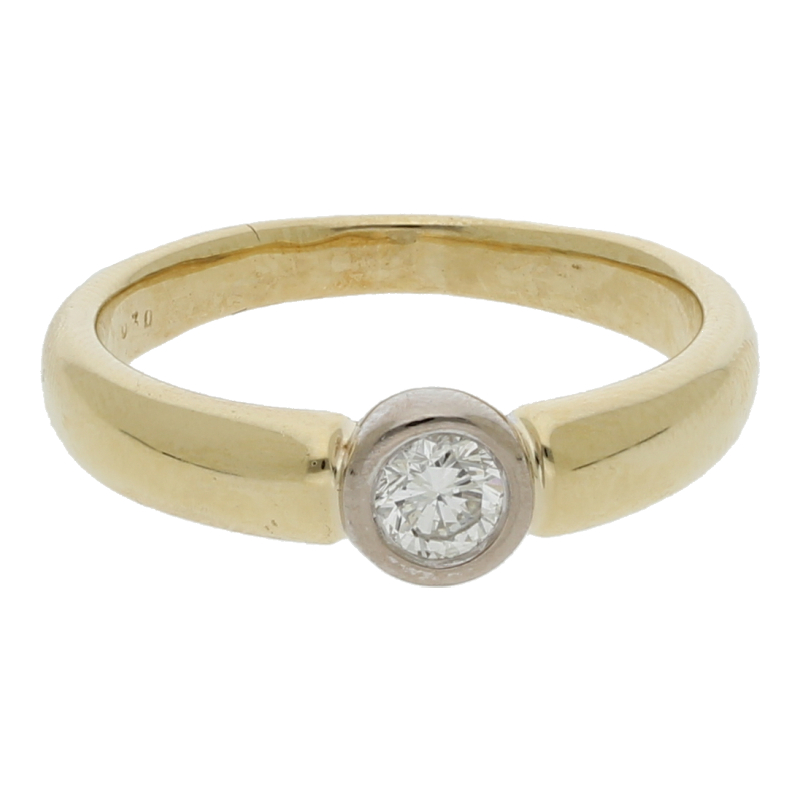 Solitär Brillant Ring 585/ 14 K Gold