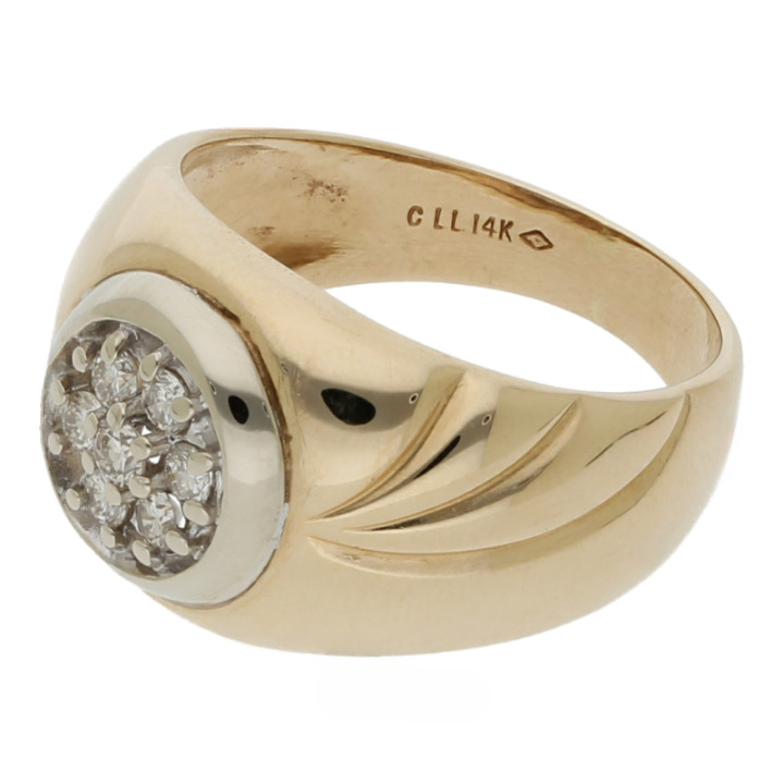 Diamantring 585/14 K Gelbgold Brillant ca. 0,35ct.  (H) Weiß (Si) Kleine Einschlüsse