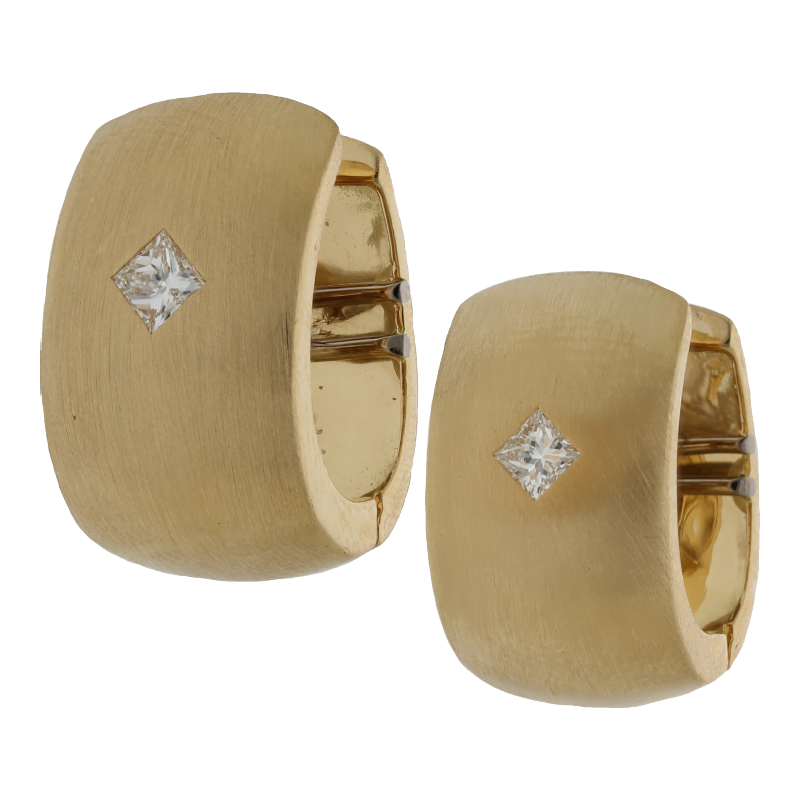 Diamant Creolen 750/ 18 K Gold