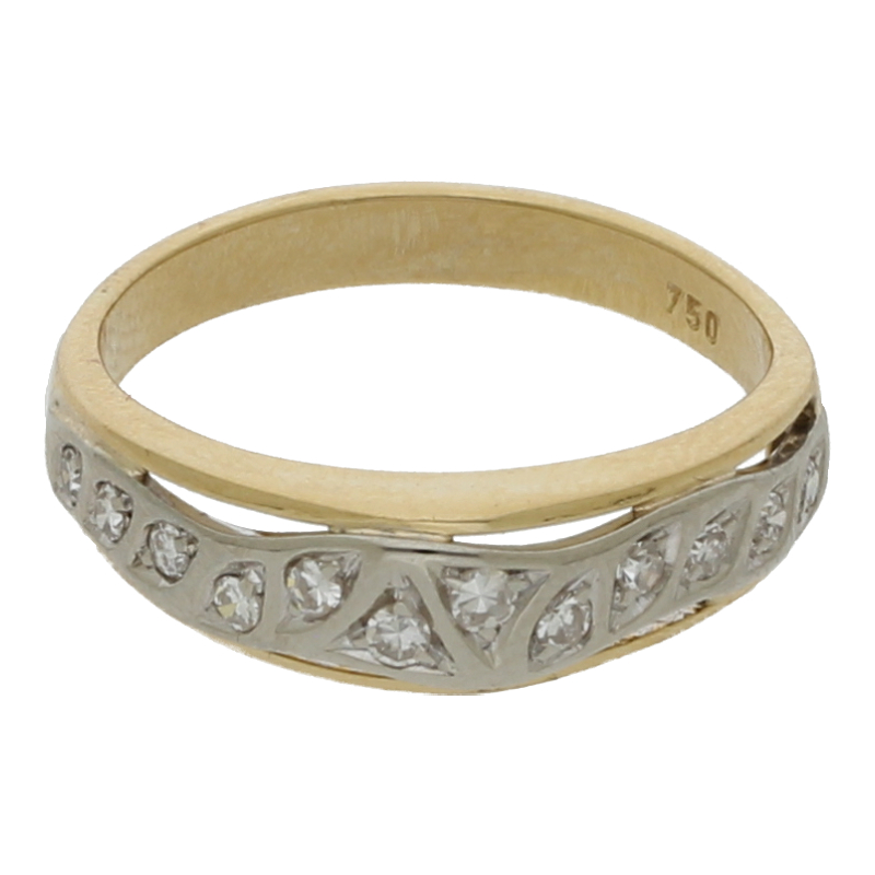 Diamantring 750 /18 K Gelbgold