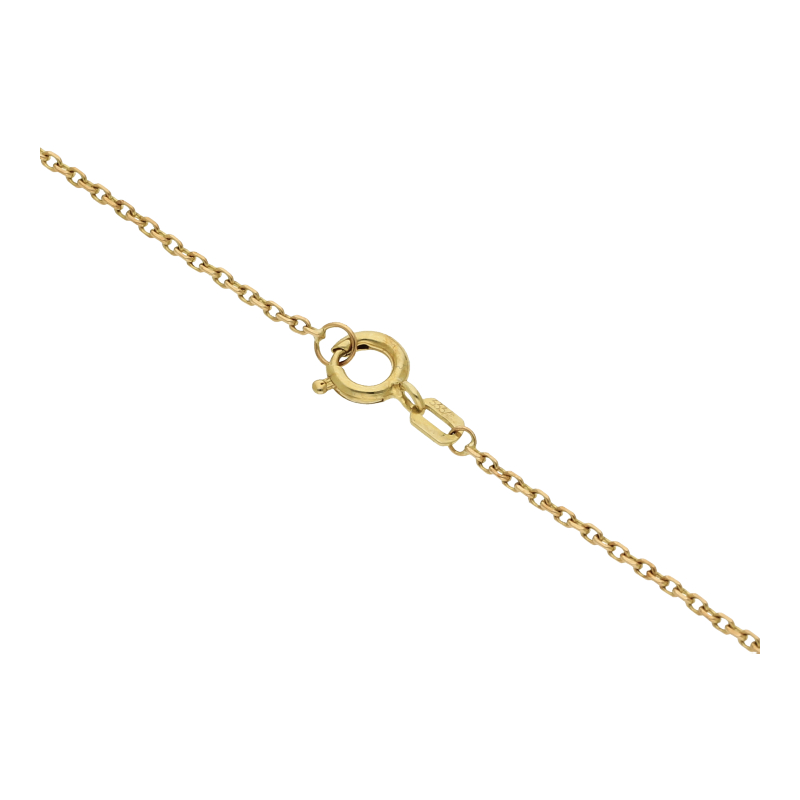 Farbsteincollier 333/8 K Gelbgold Granat Länge 44 cm