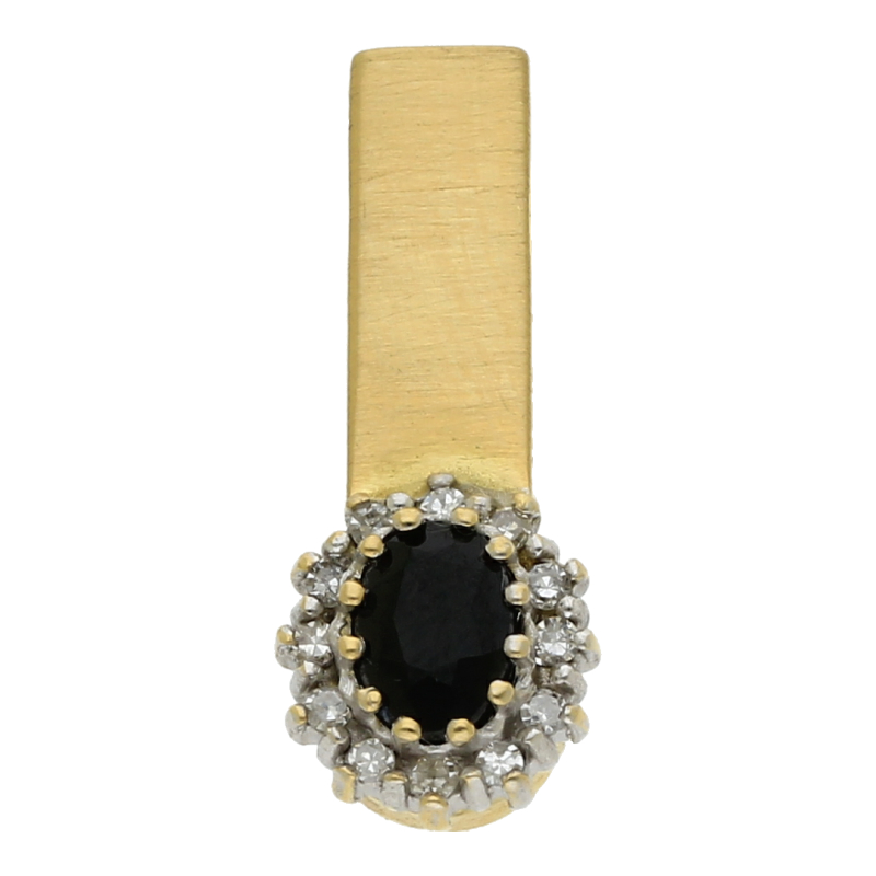 Saphir Diamant Anhänger 750/ 18 K Gold