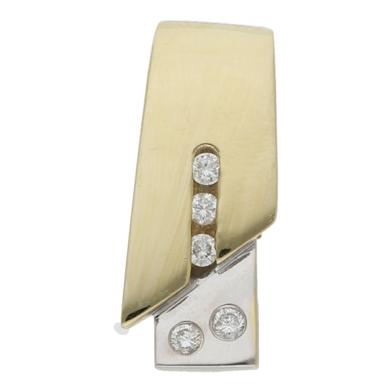 Brillant Anhänger 585/ 14 K Bicolor